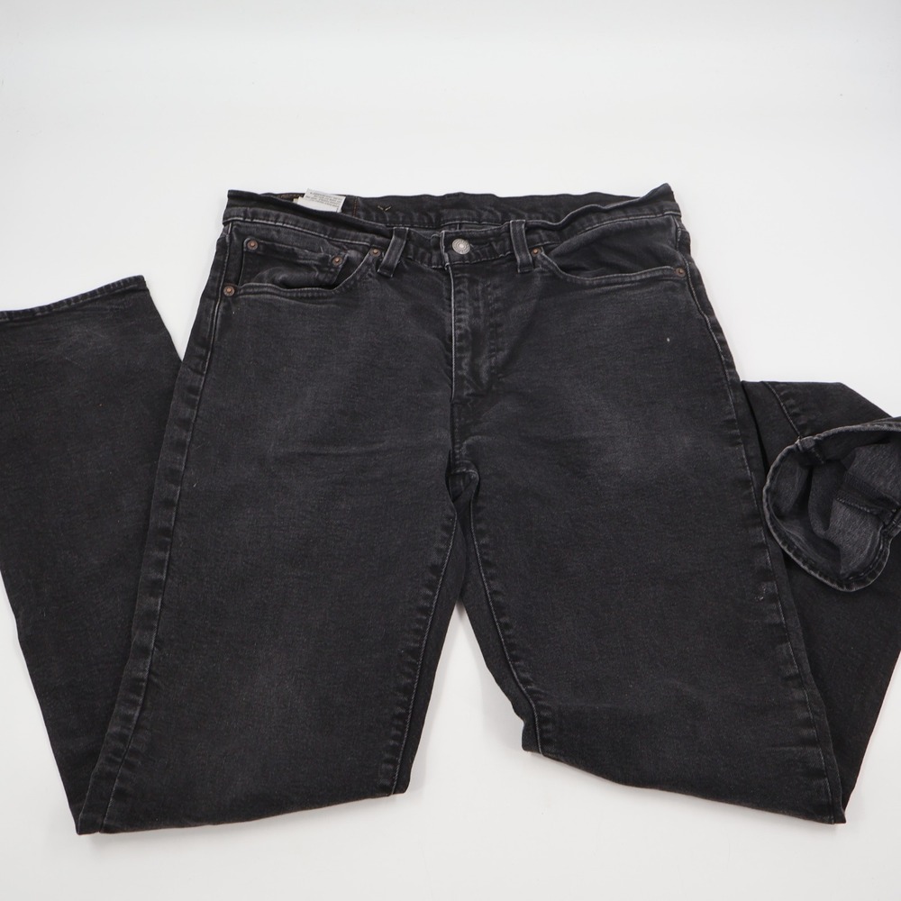 Levi's Premium Jeans Mens 34x34 Black Straight Leg Denim Big "E" Red Tab 511